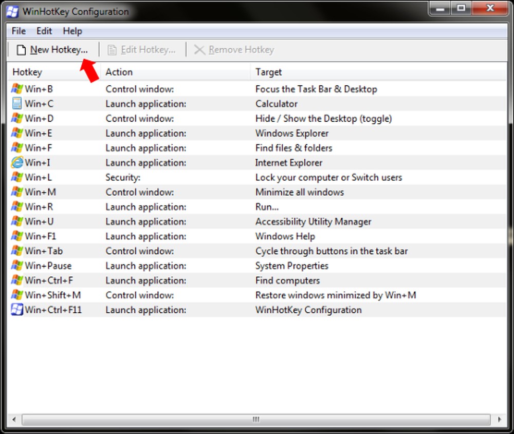 Crie atalhos de teclado personalizados no Windows 7 com WinHotKey