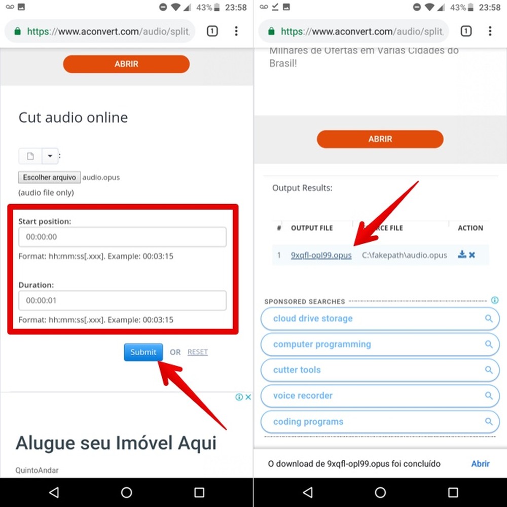 Como cortar áudio do WhatsApp