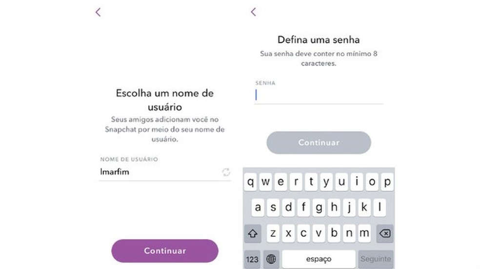 Como criar uma conta no Snapchat (Foto: Reprodução/Luana Marfim) — Foto: TechTudo