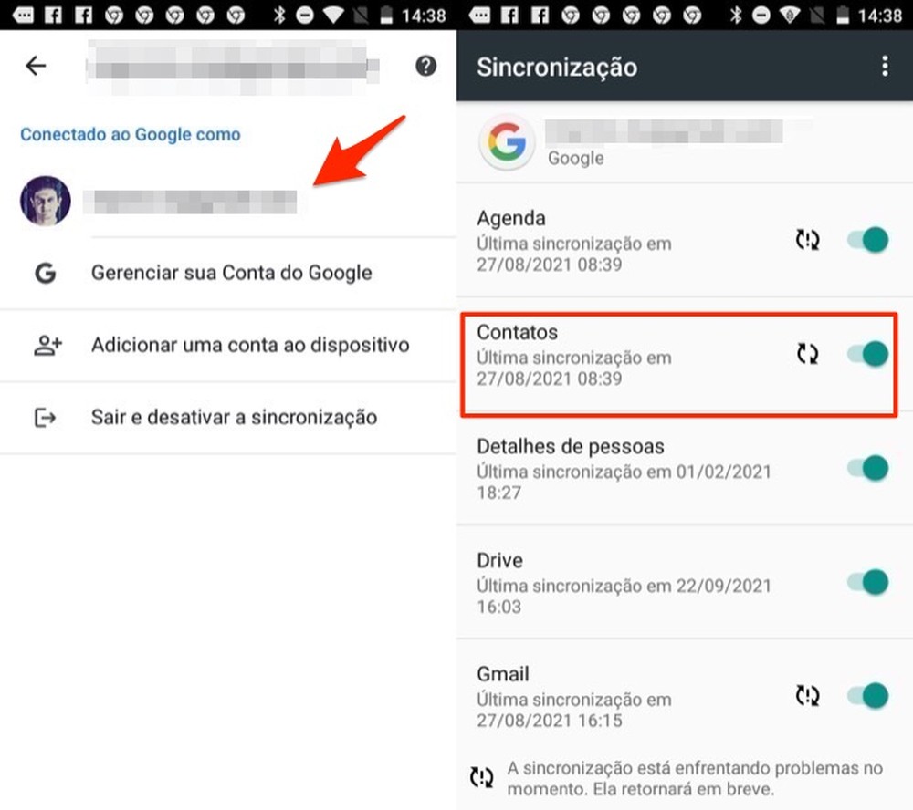 Como passar os contatos do Android para o iPhone