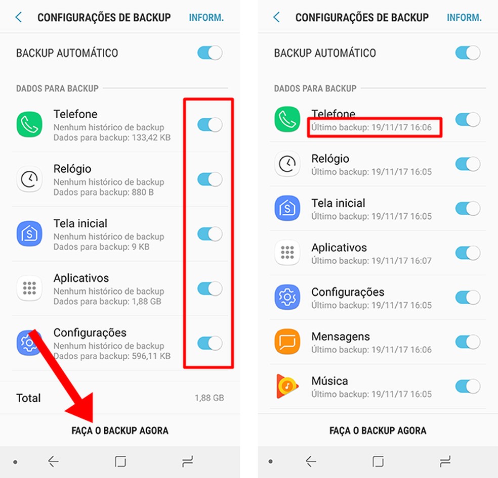 O que e como fazer backup do celular na samsung cloud