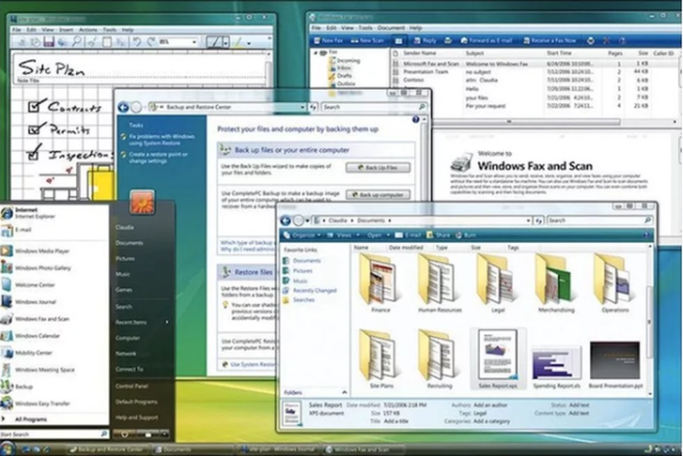 Windows Vista foi anunciado em novembro de 2006 e seu lançamento aconteceu em 31 de janeiro de 2007 — Foto: Reprodução/BBC.co.uk