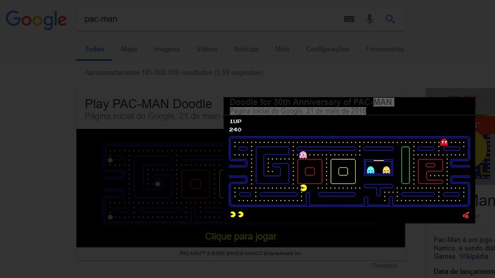 Google Gravity, Underwater, Pac Man e outros truques no site de buscas -  Blog da Arco Informática