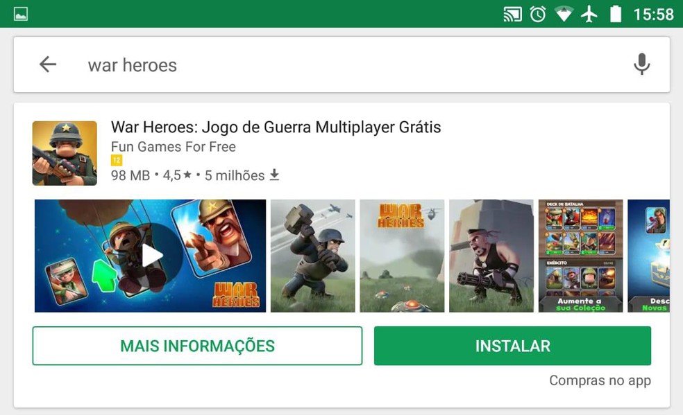 War Heroes：Jogo de Guerra – Apps no Google Play