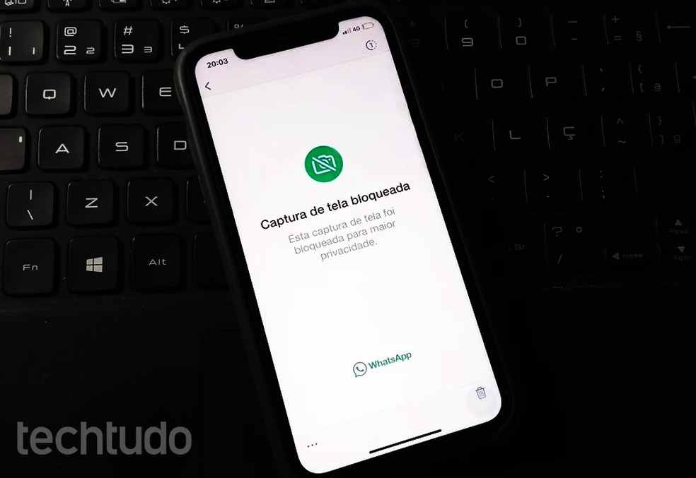Capturas de tela de mídias de visualização única agora são bloqueadas no WhatsApp — Foto: Rodrigo Fernandes/TechTudo
