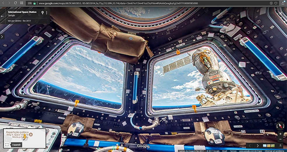 Usuários podem percorrer todos os ambientes da estação espacial — Foto: Reprodução/Filipe Garrett