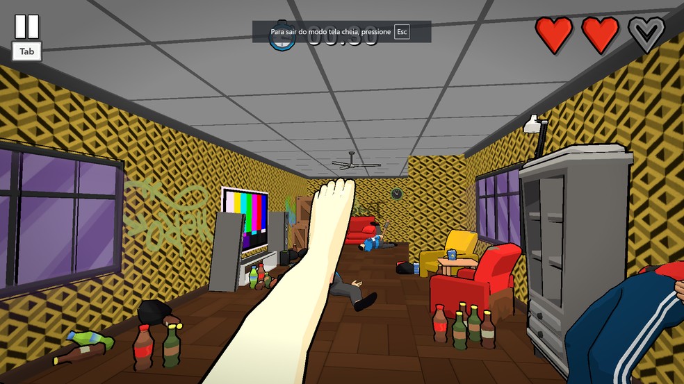 Em Anger Foot 3D, seus pés se transforma em armas potentes — Foto: Reprodução/Róbson Martins