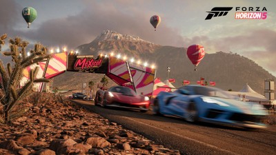 Parte da tela despixelizando em Forza Horizon 3 - Microsoft