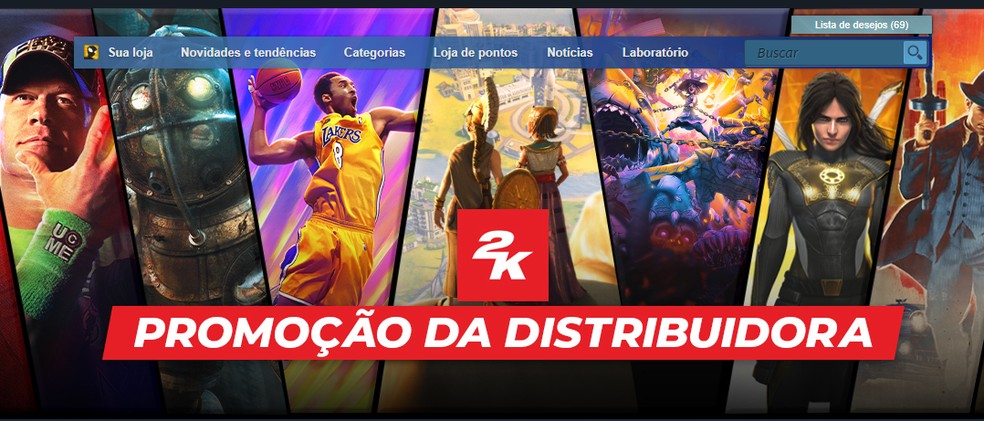 Midnight Suns e NBA são alguns dos jogos em promoção no Steam — Foto: Reprodução/Felipe Vinha