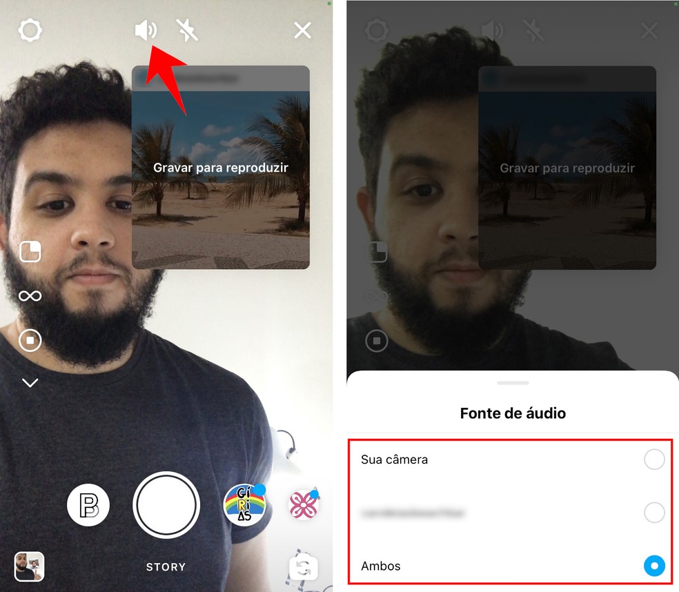 Como gravar reacts de fotos e vídeos no Instagram Stories