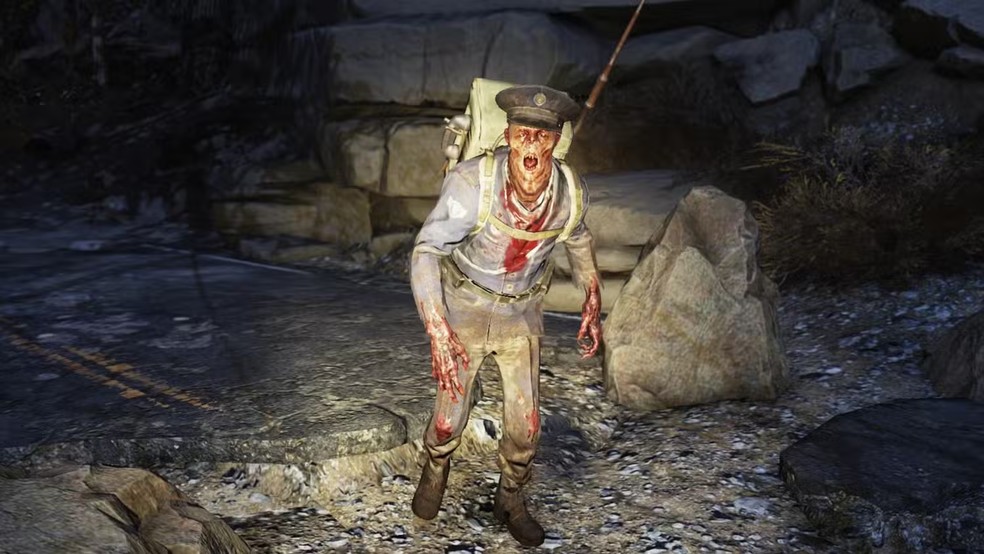 Em Fallout 76, ghouls selvagens são praticamente zumbis — Foto: Reprodução/Game Rant
