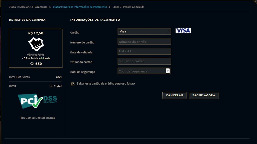 Cartão Pré-Pago League Of Legends Virtual - R$ 100 - Shopping TudoAzul