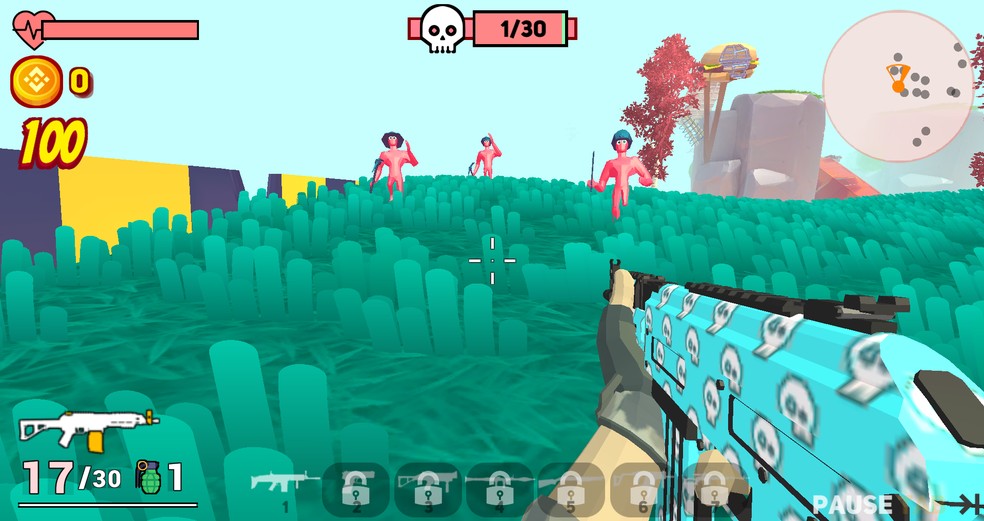 Funny Shooter 2 coloca jogador contra hordas de inimigos esquisitos — Foto: Reprodução/Róbson Martins