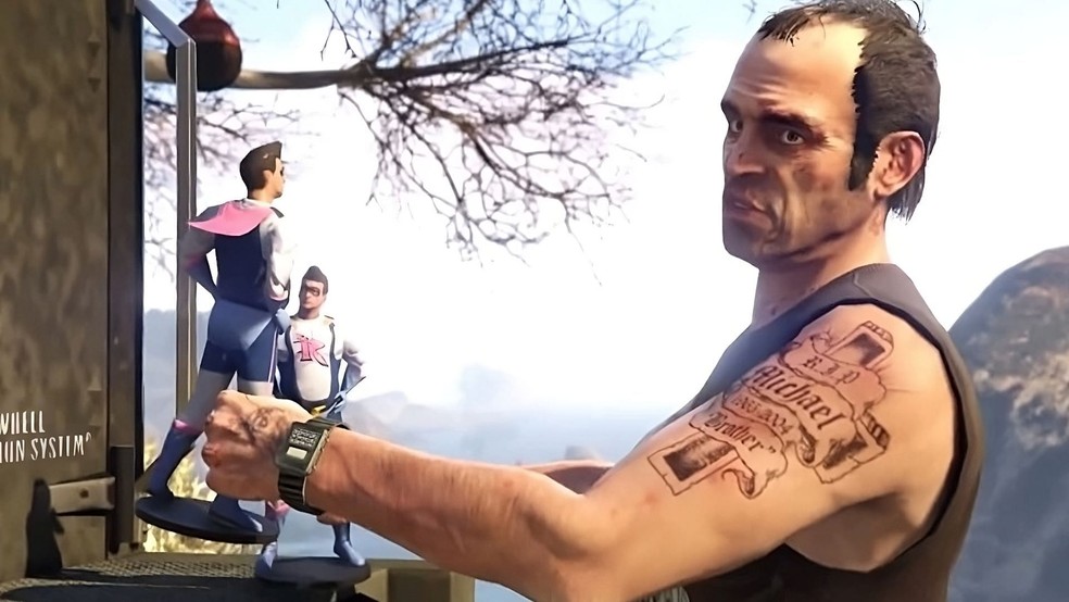 Trevor retorna às telas de GTA V em algumas missões do Modo Online — Foto: Reprodução/Rockstar Games