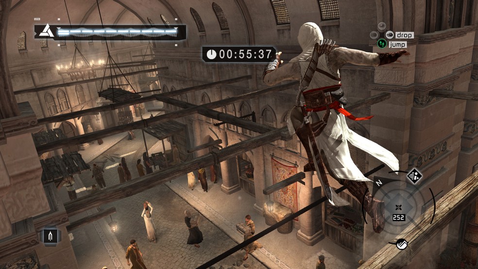 Parkour no primeiro Assassin's Creed ainad é um pouco intuitivo — Foto: Reprodução/Steam