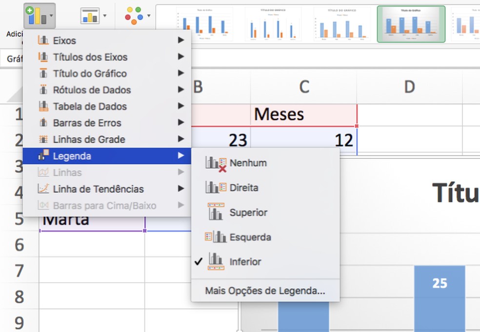 Adicione elementos extras no Excel — Foto: Reprodução/André Sugai