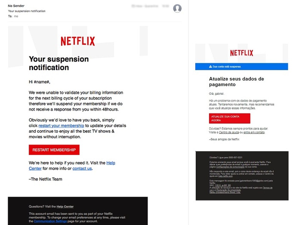 Falso e-mail é usado para roubar dados de clientes do Netflix