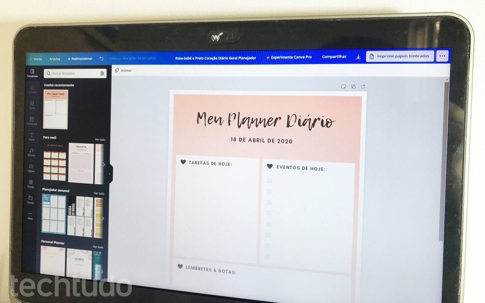 Planner 2021: como criar um planejador online para imprimir