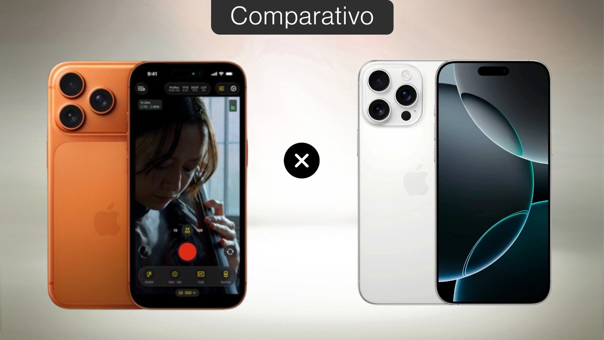 iPhone 17 Pro vs iPhone 16 Pro: veja o que muda entre os celulares da Apple