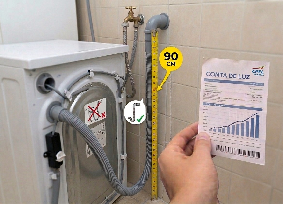 Regra dos 90 cm: o erro na máquina de lavar que faz a conta de água disparar