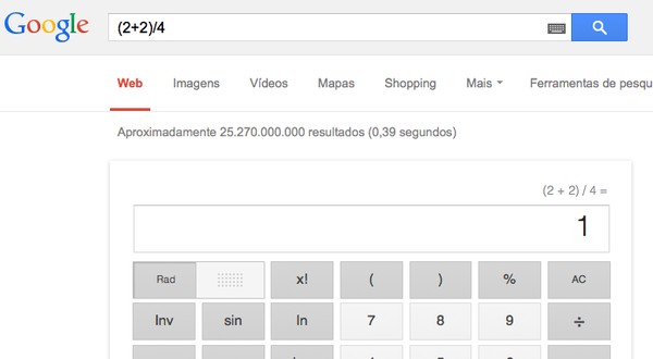 Como fazer cálculos usando o Google