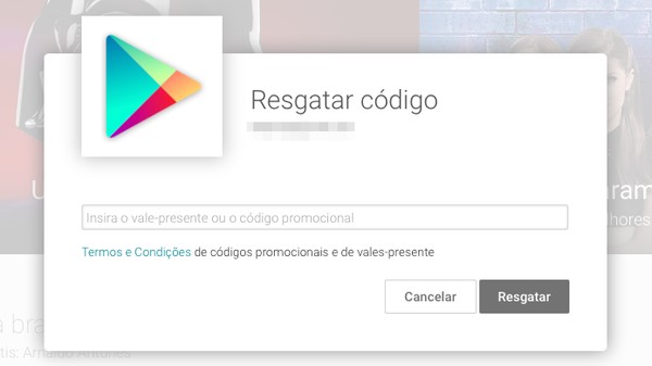 Como resgatar um código na Google Play Store