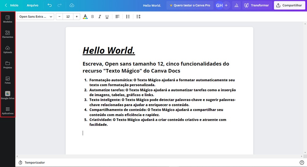 Canva Docs: veja como usar o editor de texto concorrente do Google Docs