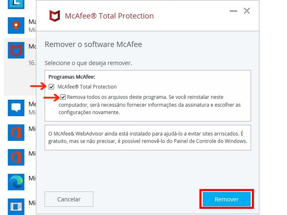 Como desinstalar o McAfee