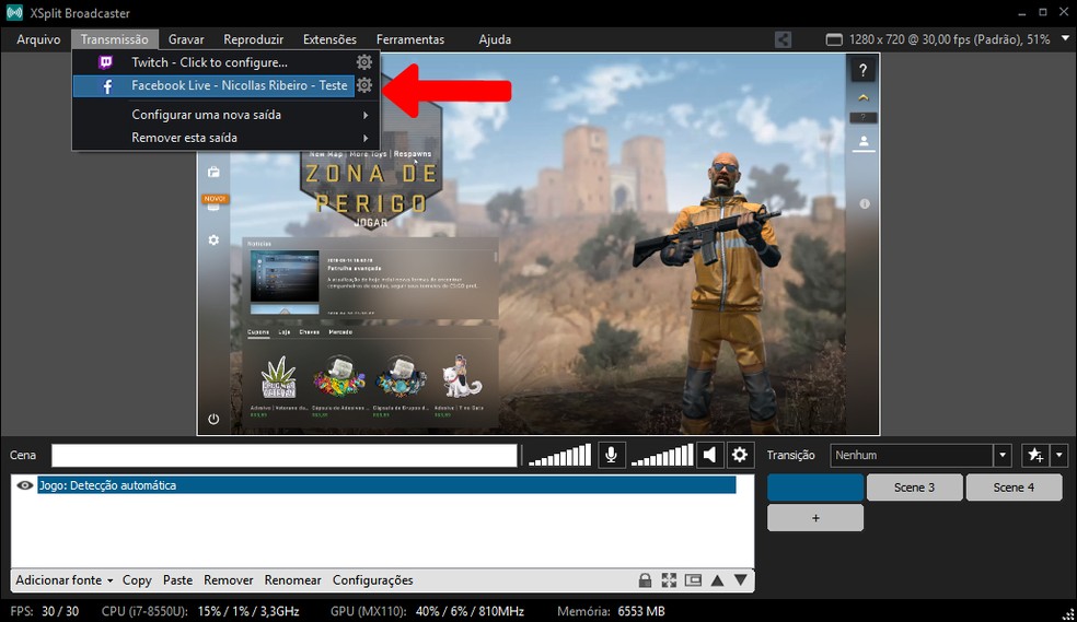 Como fazer stream (live) no Facebook Gaming