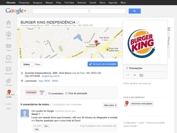 Google lança o Google+ Local