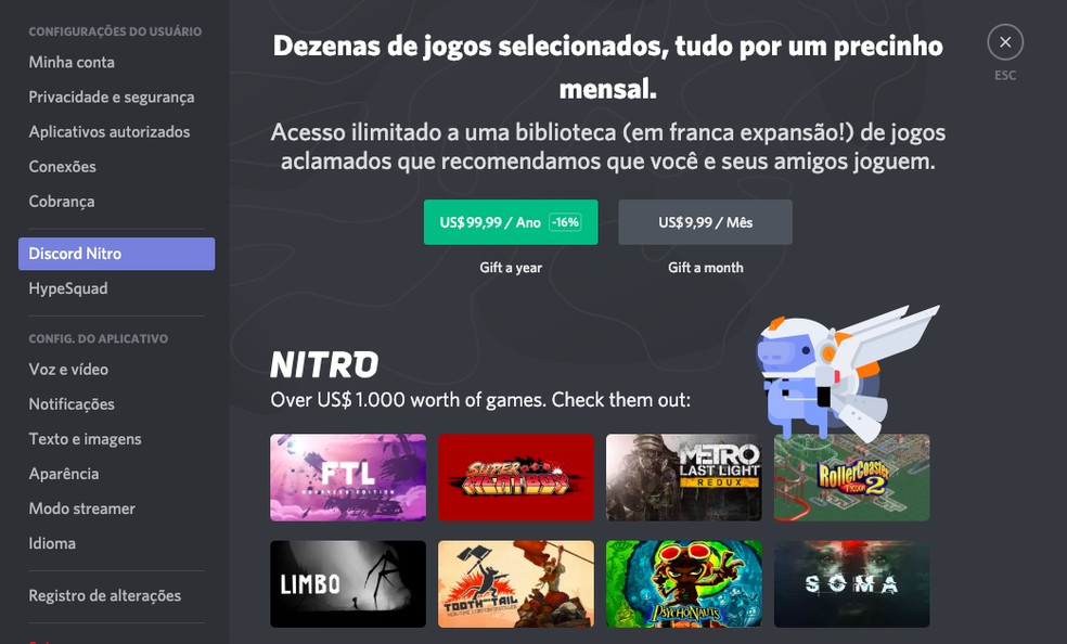 Discord inaugura loja de jogos para PC dentro do aplicativo