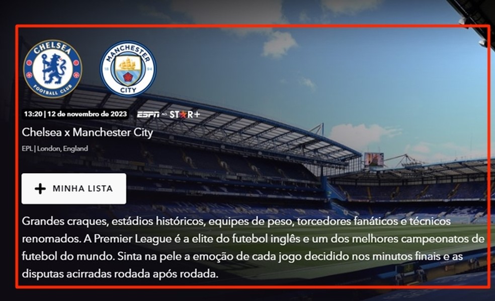 Chelsea x Manchester City ao vivo: como assistir ao jogo da