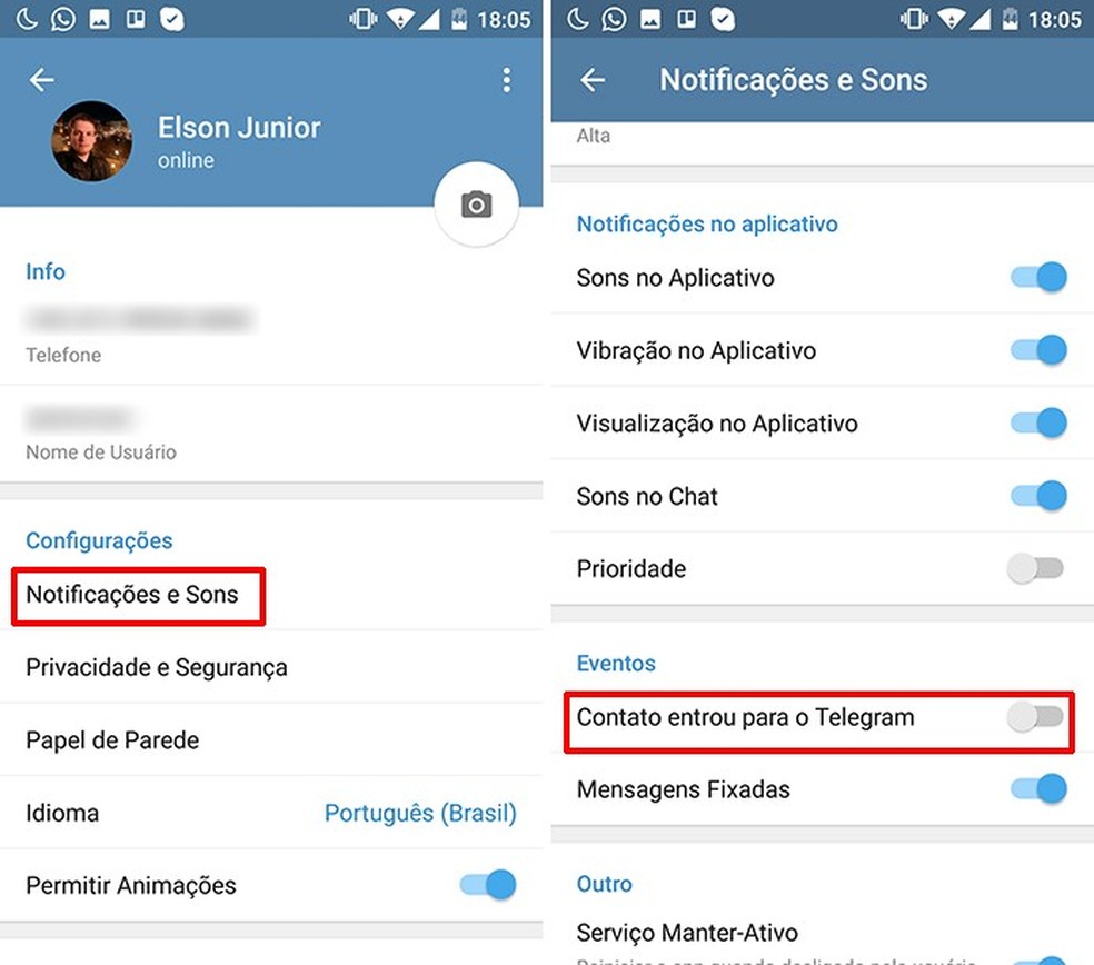 Telegram: como desativar a notificação de novo usuário - TecMundo