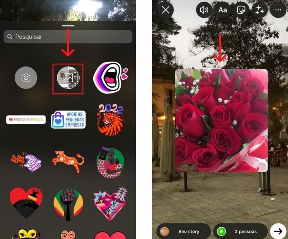Recurso com vídeo torna story mais interativo  — Foto: Reprodução/Thaisi Carvalho