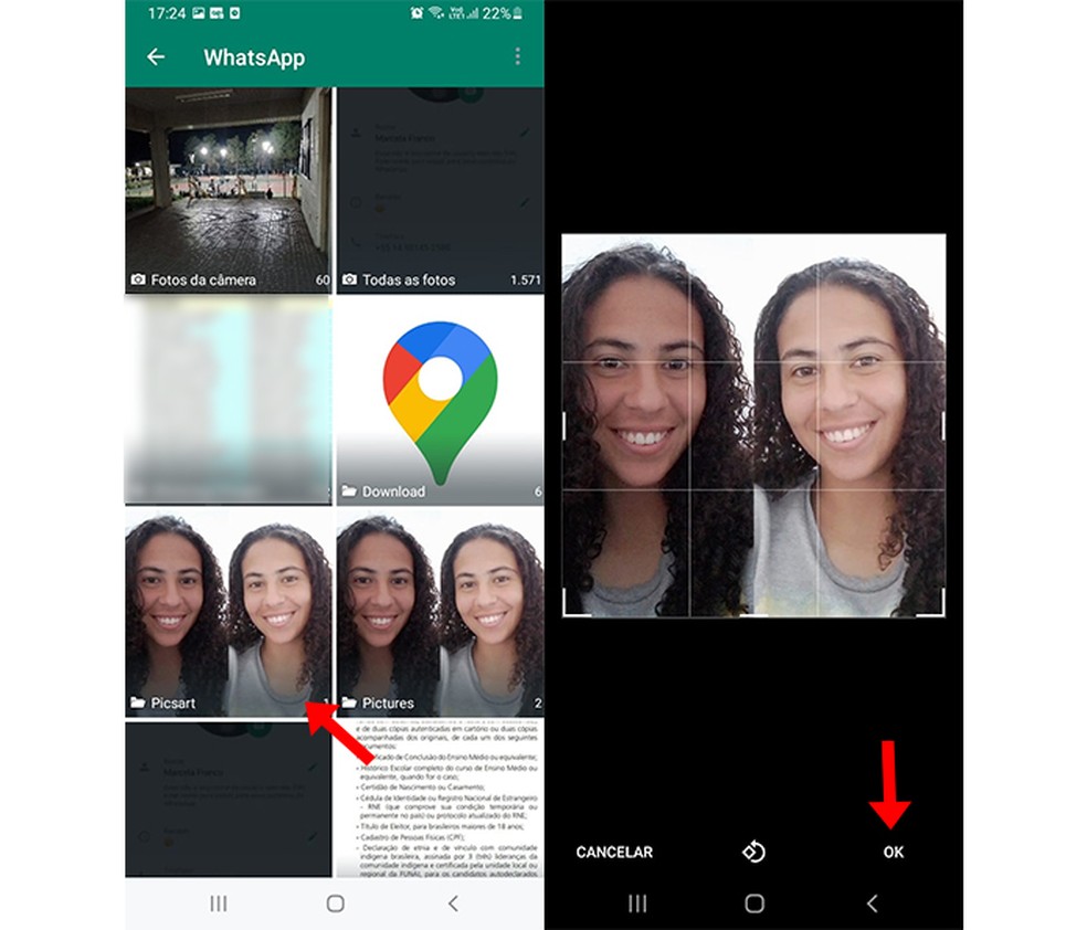 Como inserir fotos sem corte no perfil do WhatsApp