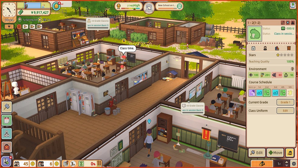 Let's School é um divertido simulador no qual usuários podem administrar uma escola com todos os desafios que a acompanham — Foto: Reprodução/Steam