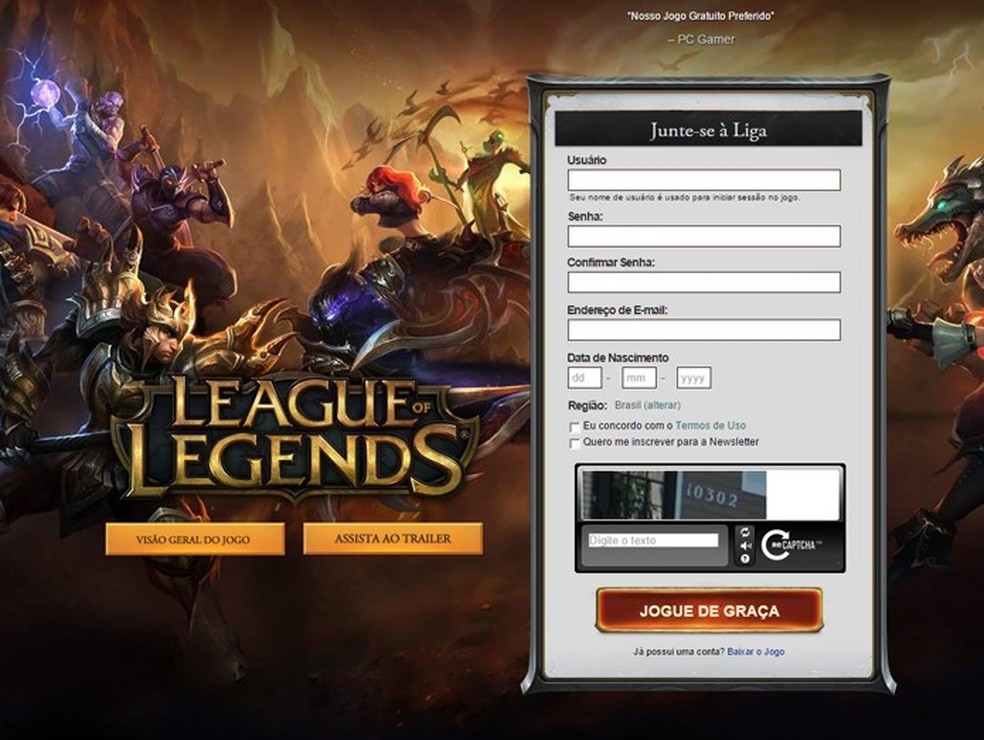 Como criar uma conta no LoL [League of Legends] – Tecnoblog