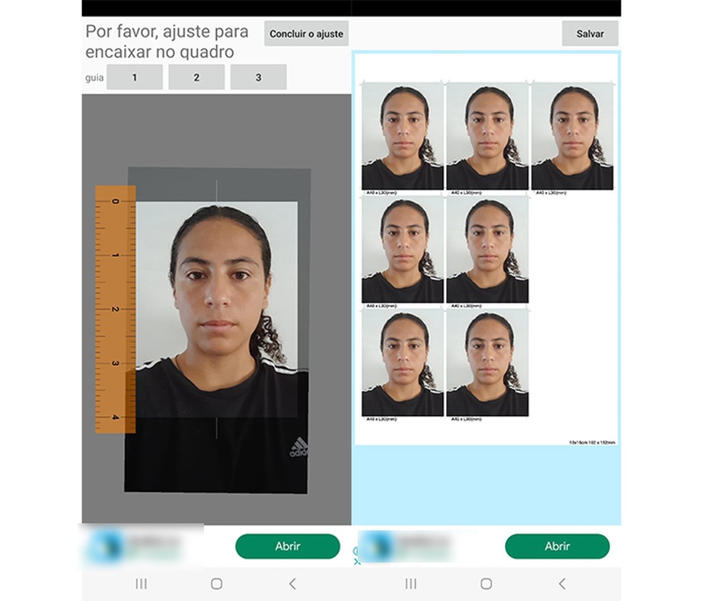 App Foto para documentos permite tirar foto 3x4 de forma bem simples — Foto: Reprodução/Marcela Franco