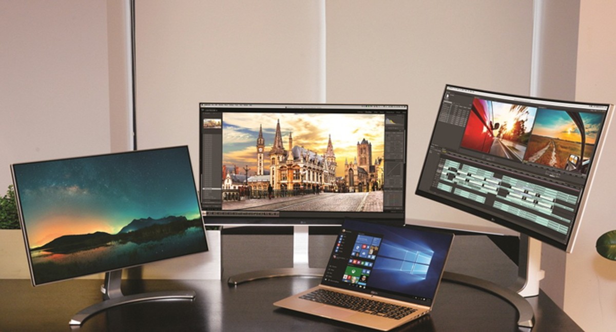 Novos monitores da LG têm tela ultra wide e opções com resolução 4K