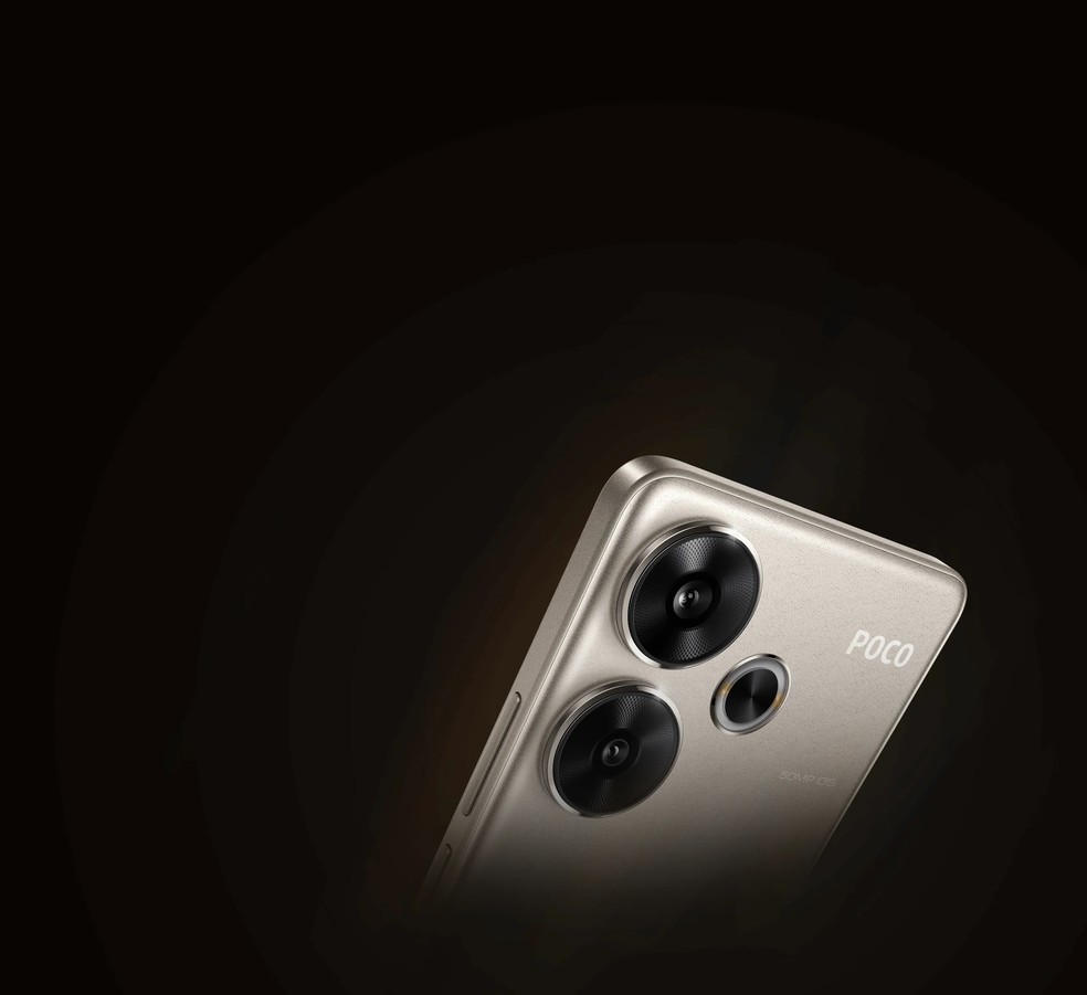 Câmeras do Poco F6 em detalhe — Foto: Reprodução/Xiaomi