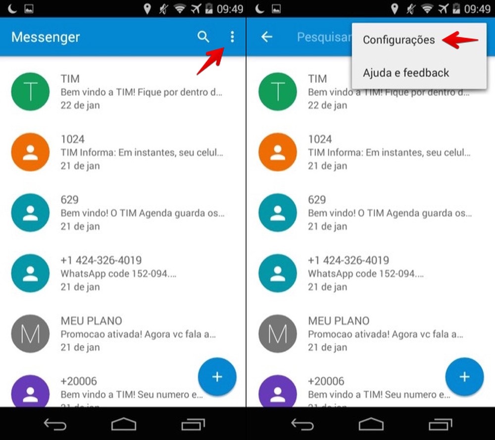 Como saber se o SMS foi lido
