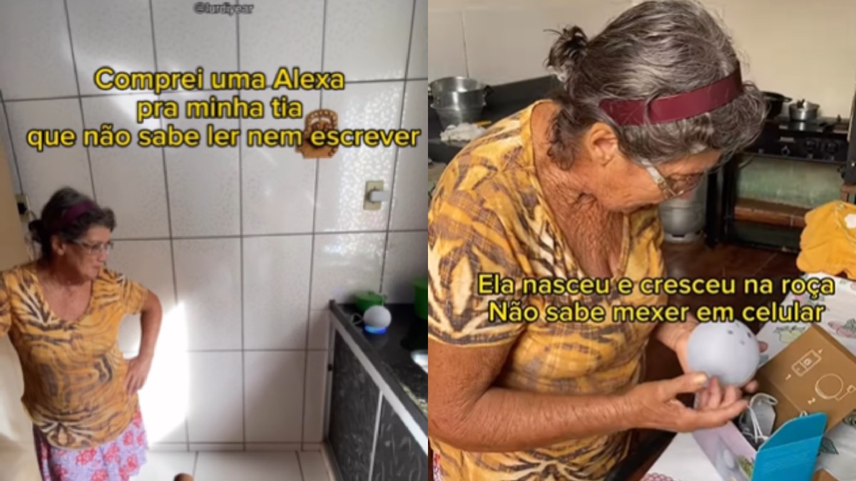Alexa e pessoas idosas: estudante dá Echo para tia analfabeta e comove a web