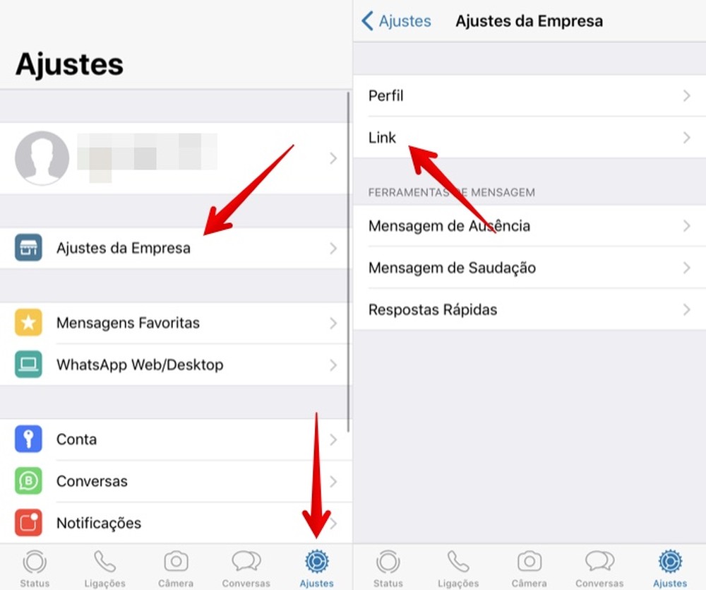 Como criar um link curto no WhatsApp Business (conta comercial)
