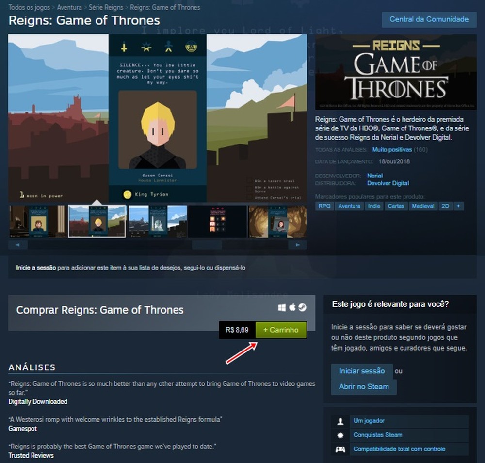 Reigns: Game of Thrones: como baixar e jogar o game da série da HBO