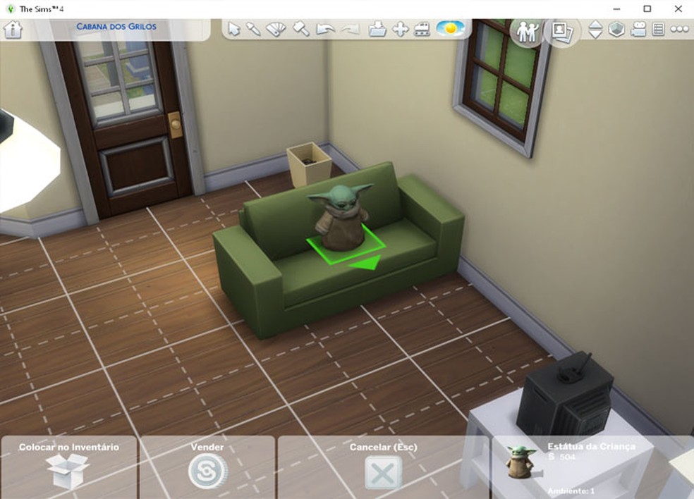 Como subir e descer objetos no The Sims 4
