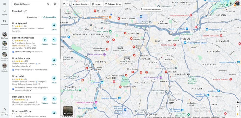  Reprodução/Google Maps