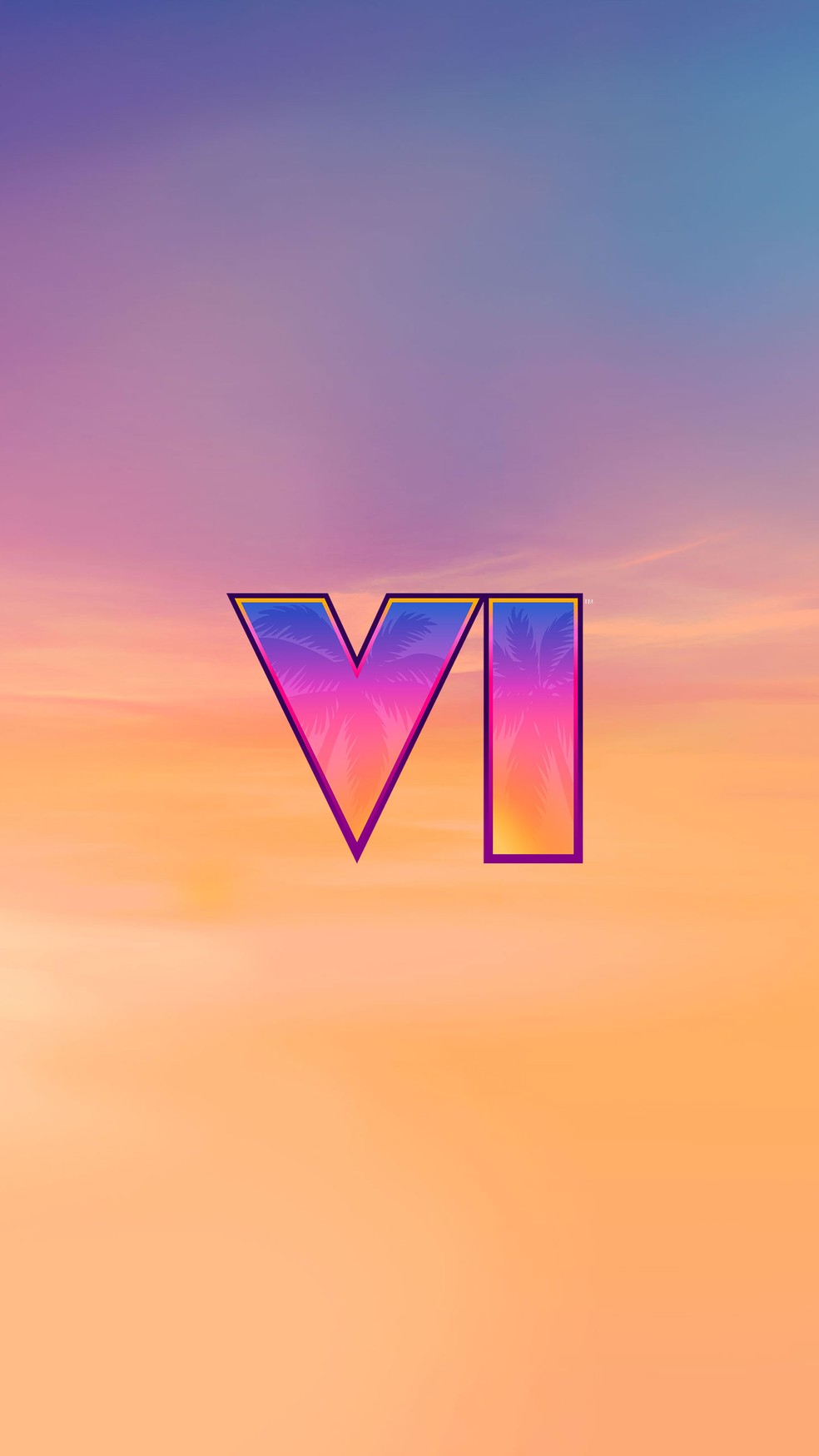Wallpaper minimalista para smartphone com a arte de GTA 6 e logo adaptados pelo usuário blaue do GTA Forums — Foto: Reprodução/blaue, GTA Forums