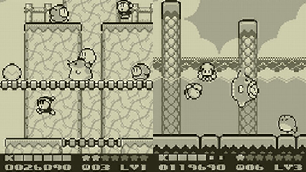 Kirby's Dream Land 2 trouxe várias novidades para Kirby, incluindo sua habilidade de copiar poderes e amigos como montarias — Foto: Reprodução/Nintendo