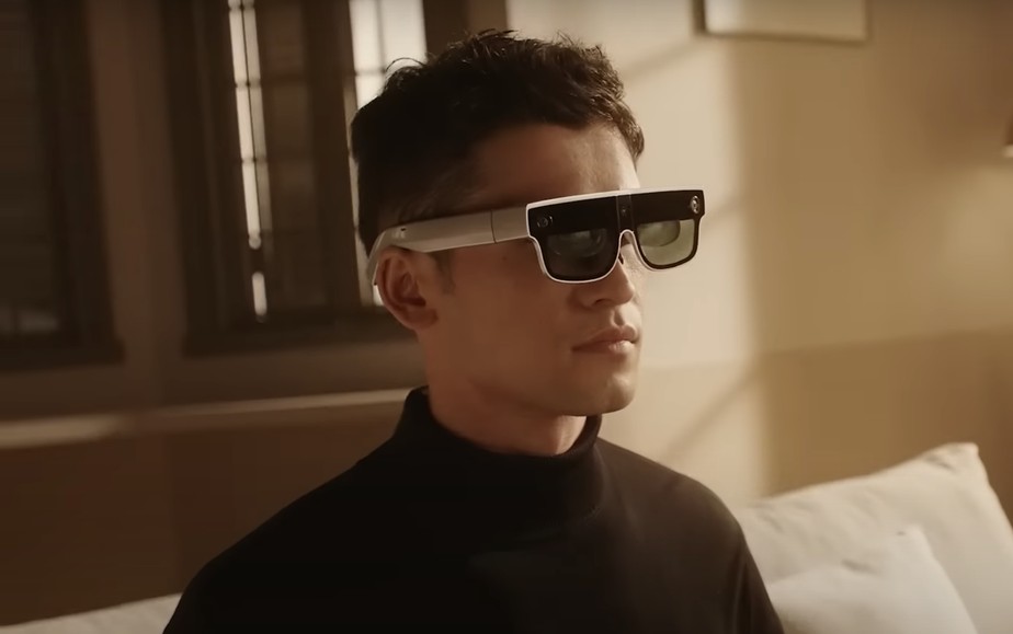 Ar headset, óculos de ar inteligentes 3d vídeo realidade aumentada