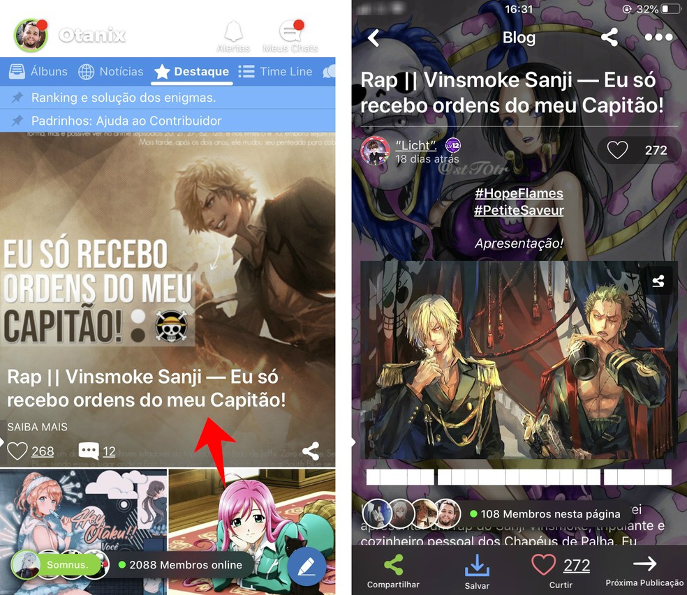 Anime Amino: como se cadastrar e usar a rede social para fãs de